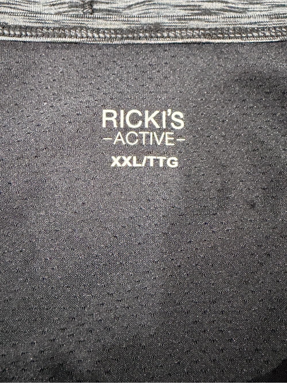 2/$25 Ricki’s Activewear Gray Short Sleeve Tee Breathable Mesh Back Panel - Picture 5 of 7